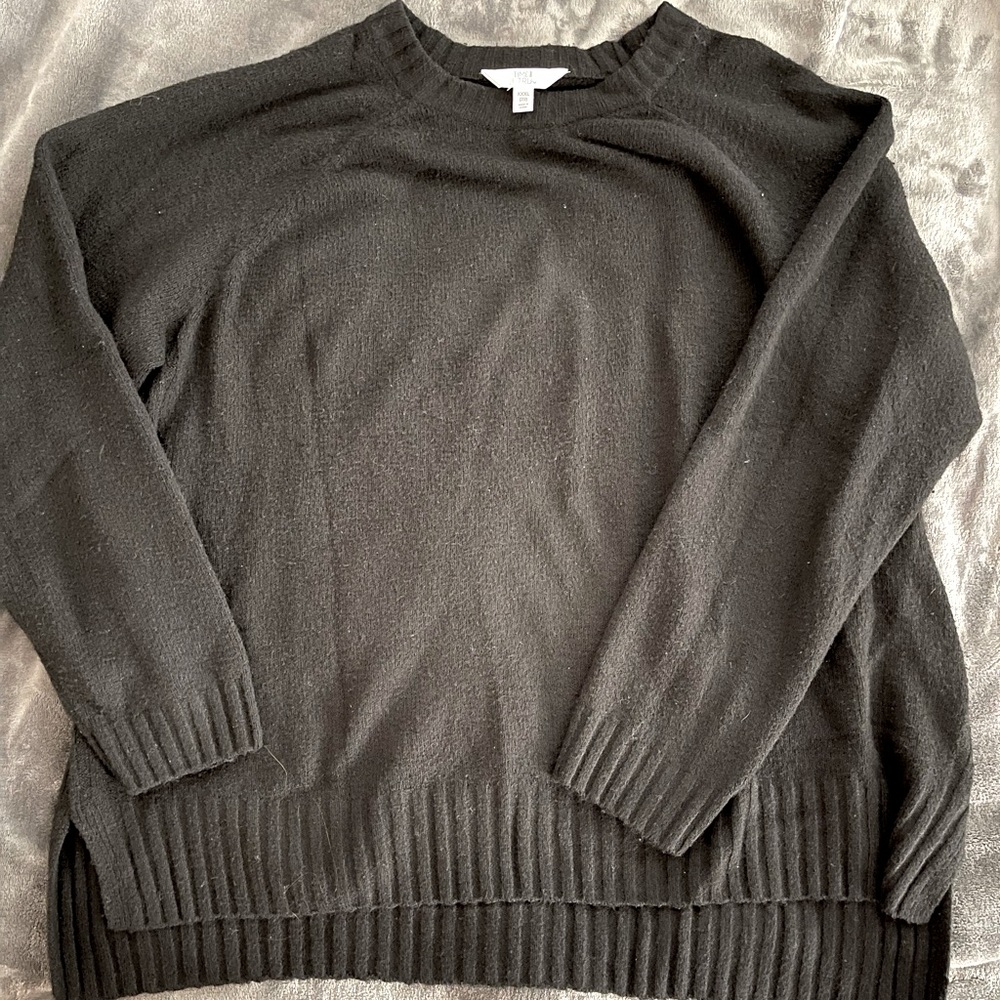 Oversized soft black sweater